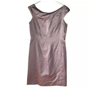 Moschino Purple Off Shoulder Satin Dress
